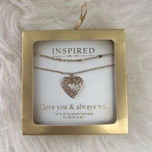 Cute golden heart necklace